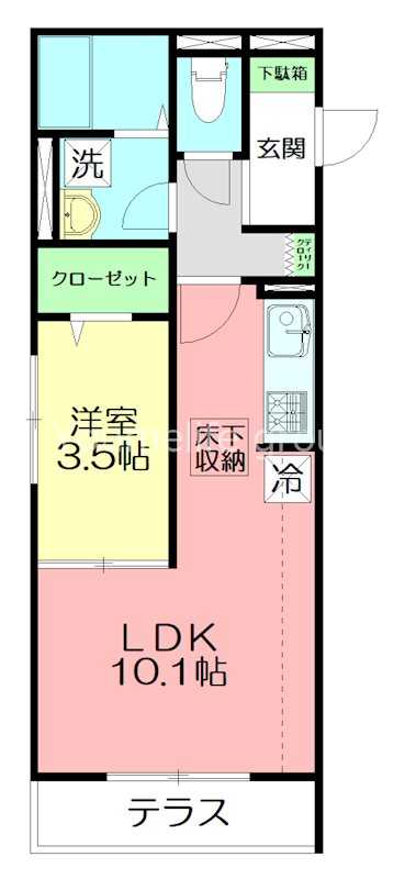 D-room浜町 102号室 間取り