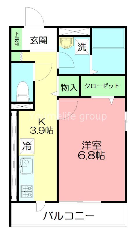 D-room浜町 201号室 間取り