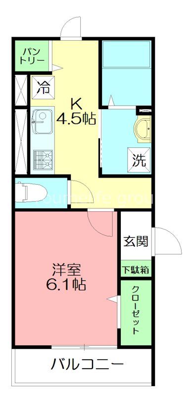 D-room浜町 間取り図