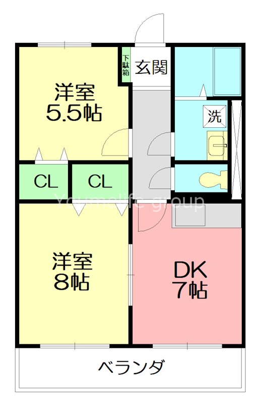 エクレール 304号室 間取り