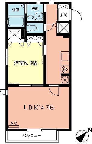 エスポワール・K 202号室 間取り