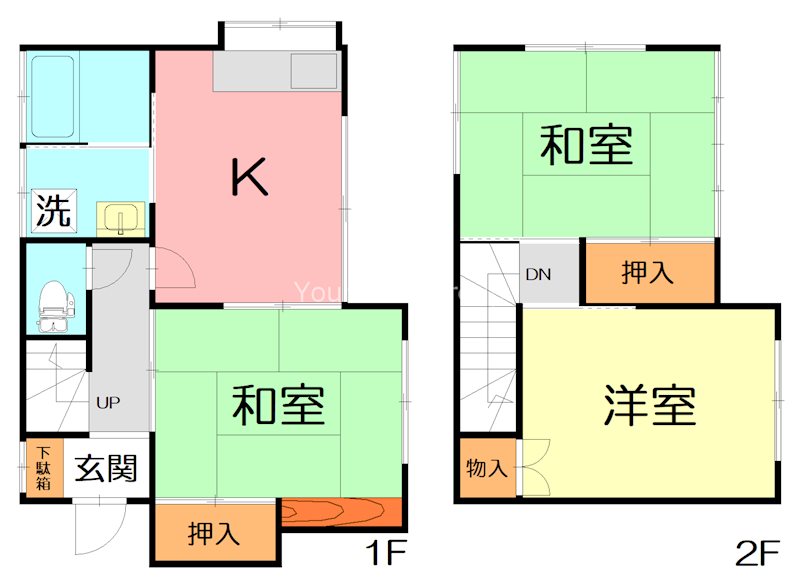 南足柄飯沢貸家 間取り