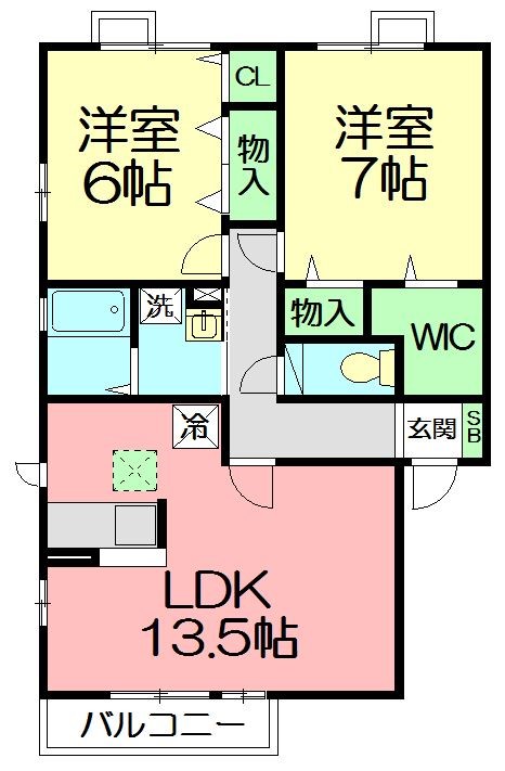 ラル フェリス 202号室 間取り