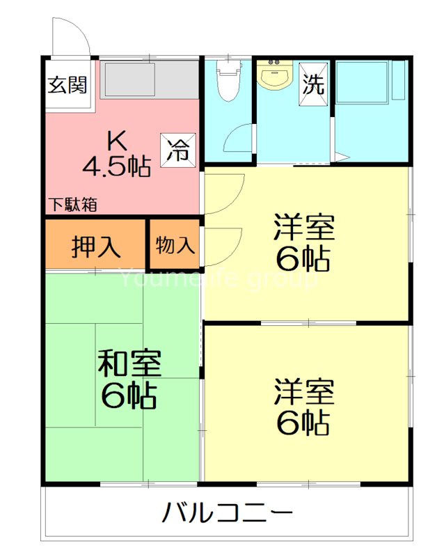 ハマハイツ 201号室 間取り