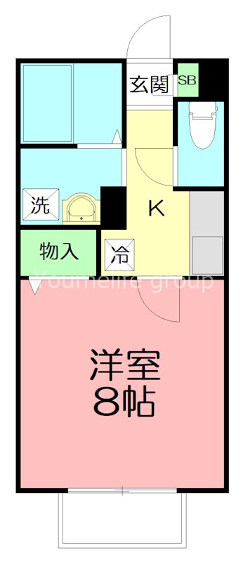メルベーユ鵠沼 102号室 間取り