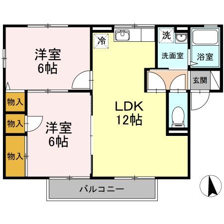 エスポワール  101号室 間取り