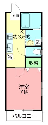 NS　GATE鎌倉材木座 303号室 間取り