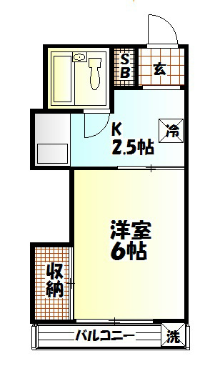 ホワイトハウス伊勢原 205号室 間取り
