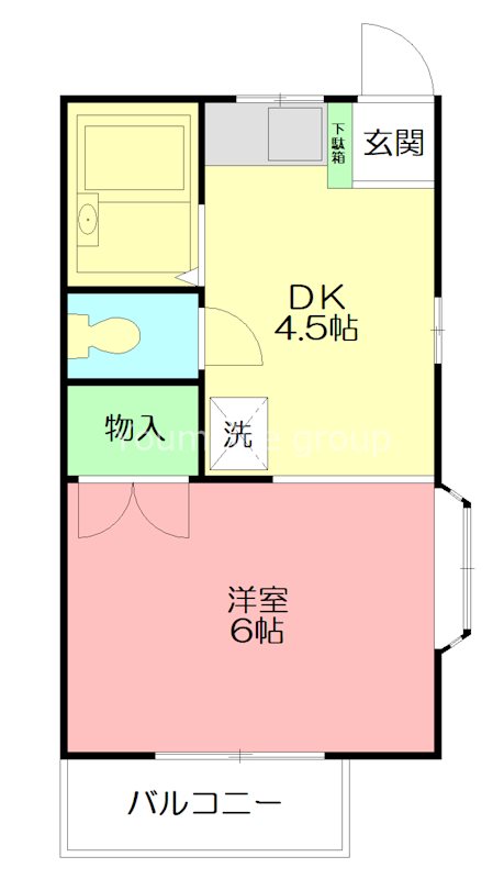 メゾン茜 101号室 間取り