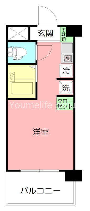 アックス横浜戸塚 306号室 間取り