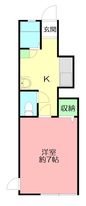 バブサイトNV 206号室 間取り