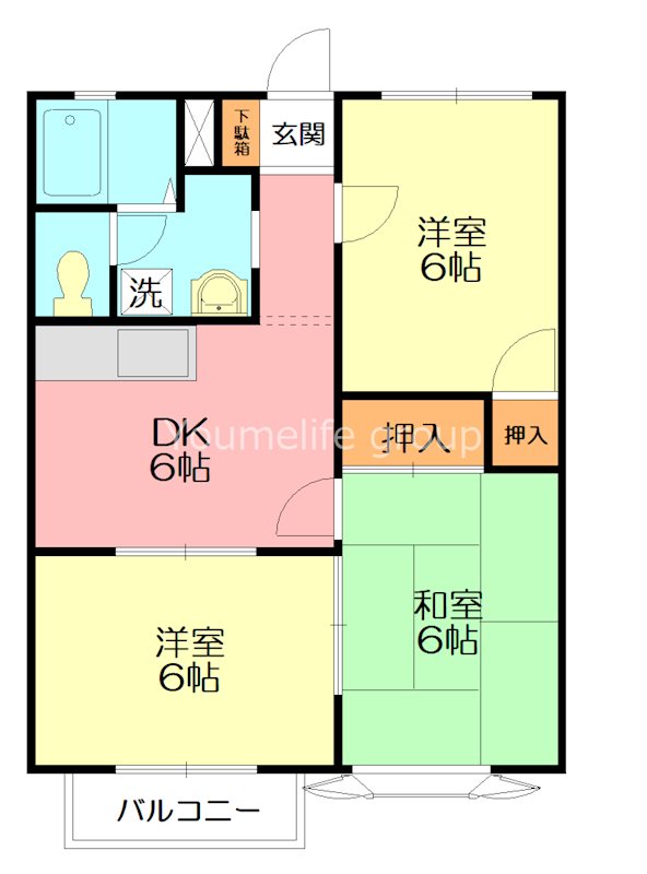 ドミール長野 202号室 間取り