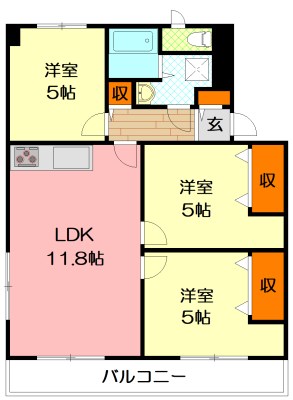 ハイラーク戸塚 405号室 間取り