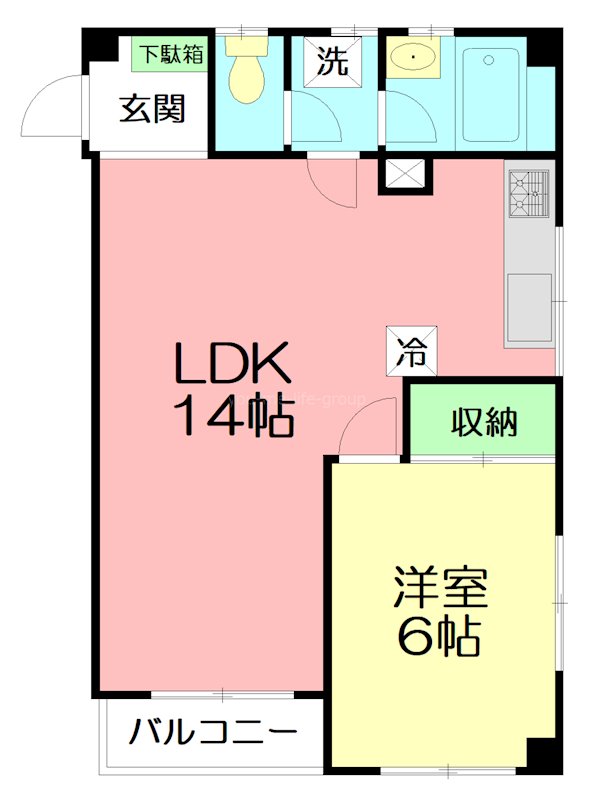 ベルハイツ平塚 303号室 間取り