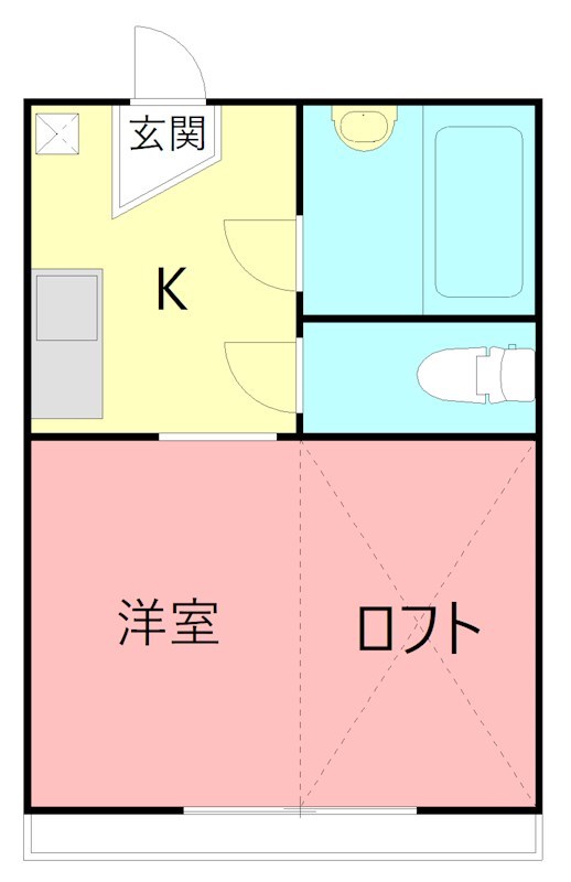 クレストコート厚木 202号室 間取り