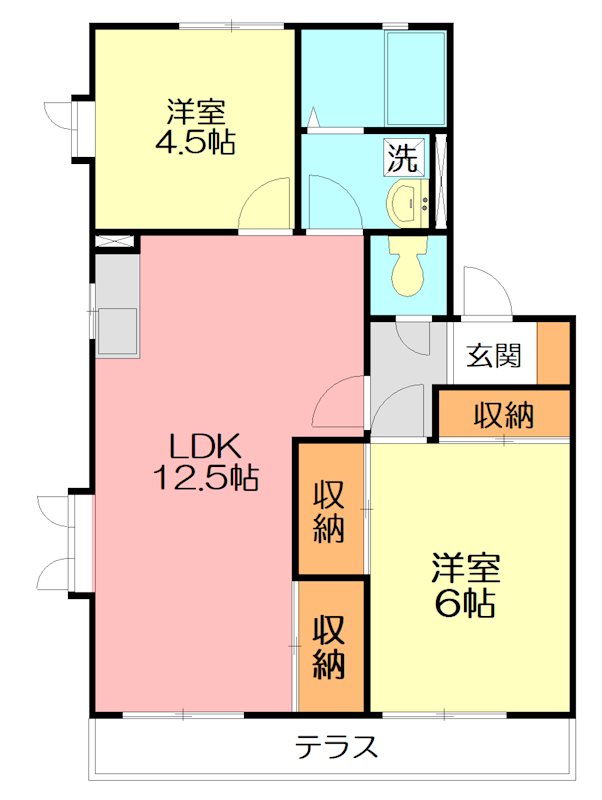 カサグランデ湘南3 102号室 間取り