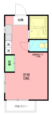 カフー茅ヶ崎 107号室 間取り