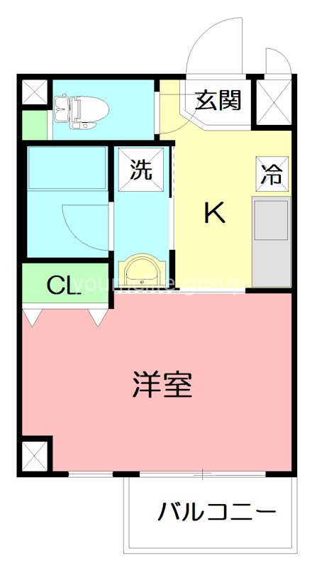 グレースコート平塚 103号室 間取り