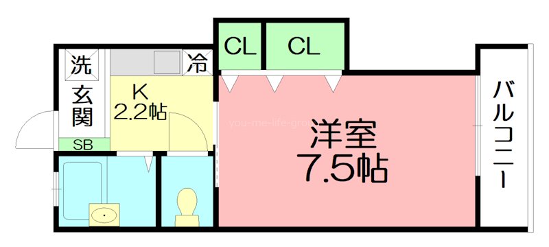 フォレスト 103号室 間取り