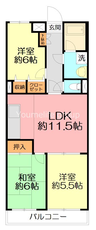 クリオ辻堂参番館 間取り図