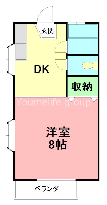 アカデミックハイツ A-201号室 間取り