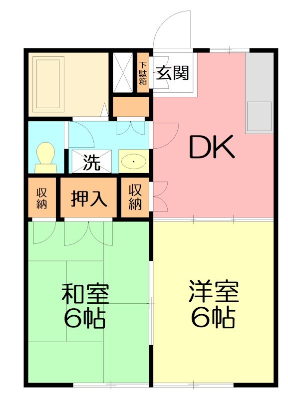 代田ハイツ 105号室 間取り