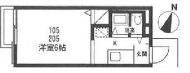 メゾンアリスト 105号室 間取り