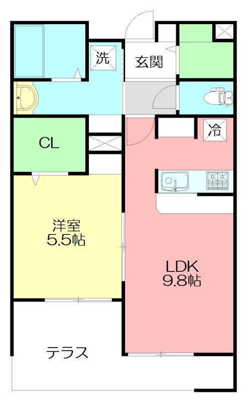 laplage鎌倉 202号室 間取り
