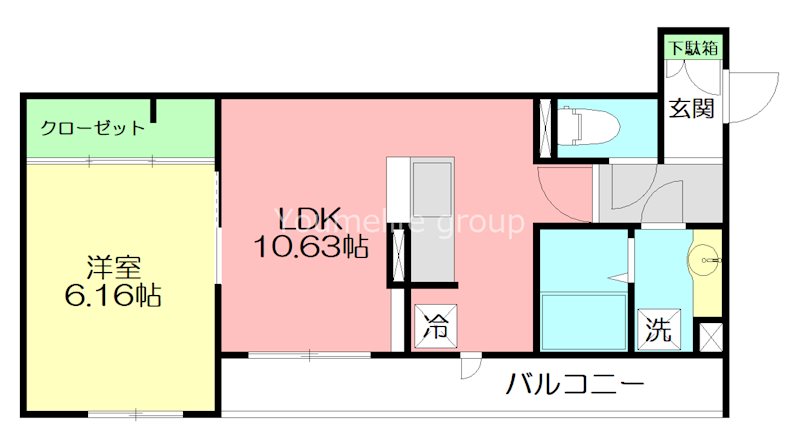 アフロディア 301号室 間取り