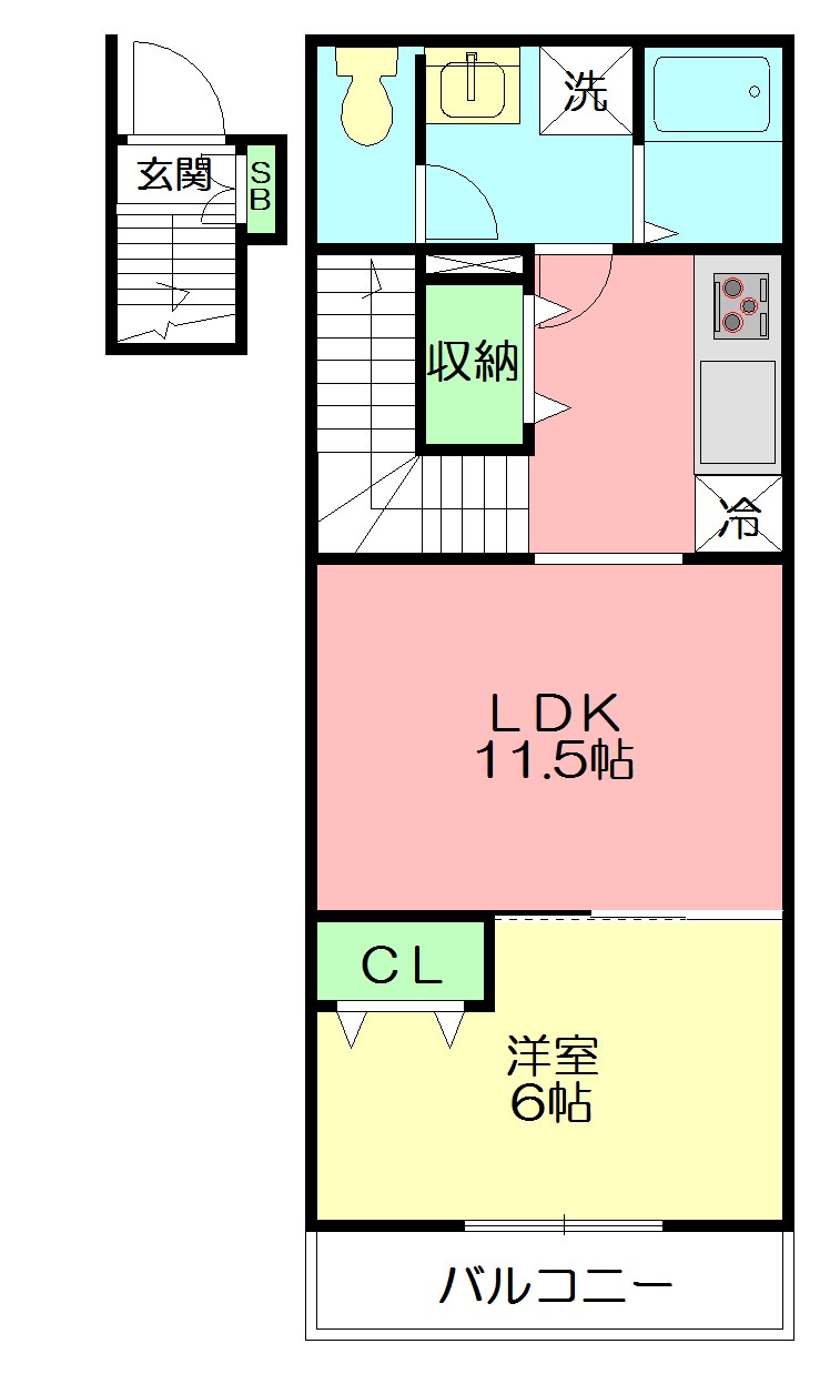 リブリ・花水木エスポワール 203号室 間取り