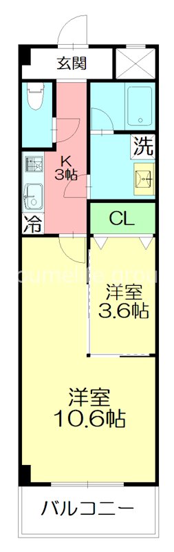 BELLA LUCE 202号室 間取り