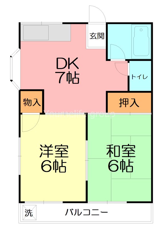 メゾンわかば 201号室 間取り