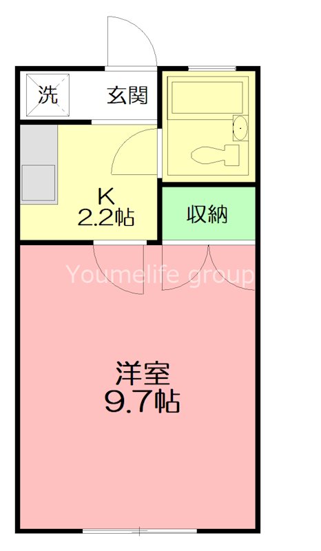 MKハイム 102号室 間取り