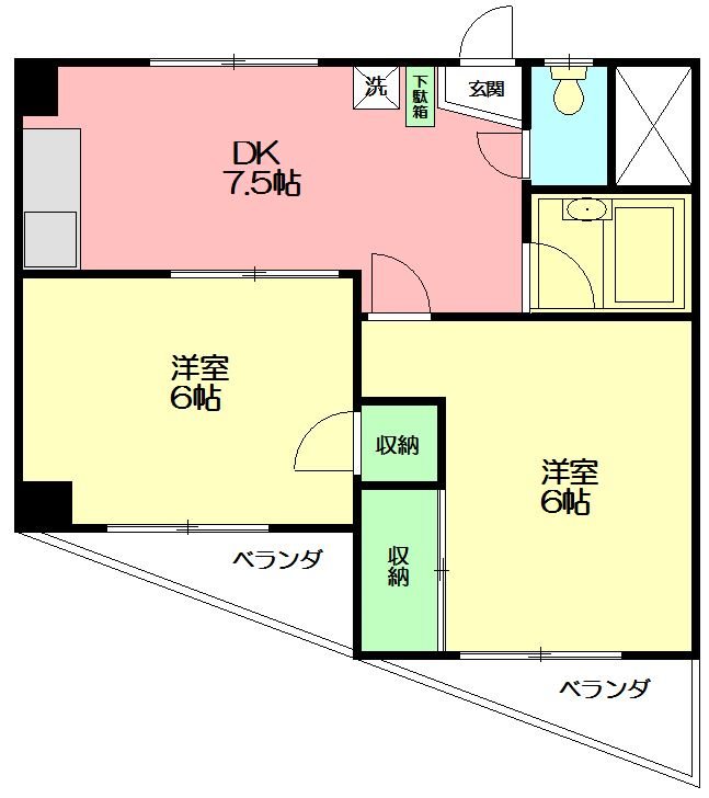 ウイリアムヒルズ本厚木 501号室 間取り