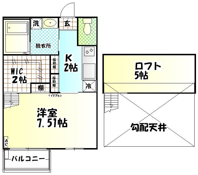 ペイサージュ 202号室 間取り