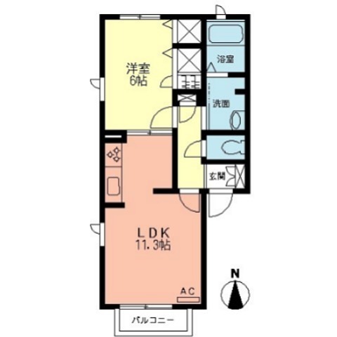 グリーンヴィラ 201号室 間取り