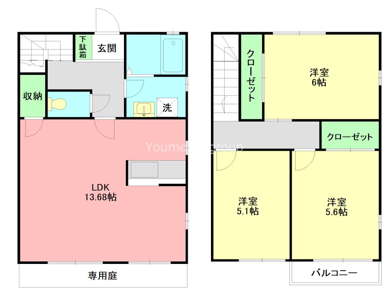 パストラルA棟 A2号室 間取り