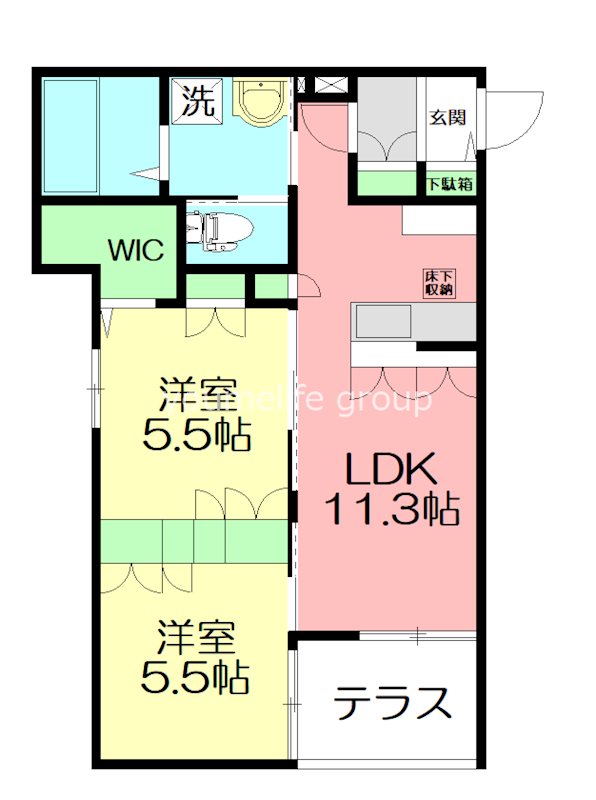湘南東八幡レジデンスイースト 102号室 間取り