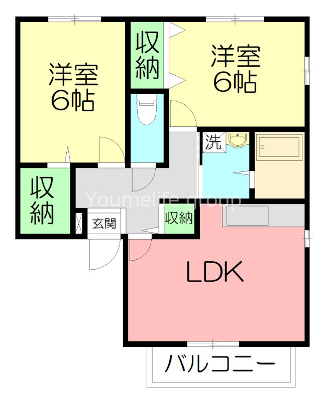 シャルマンA（シャルマン） 201号室 間取り