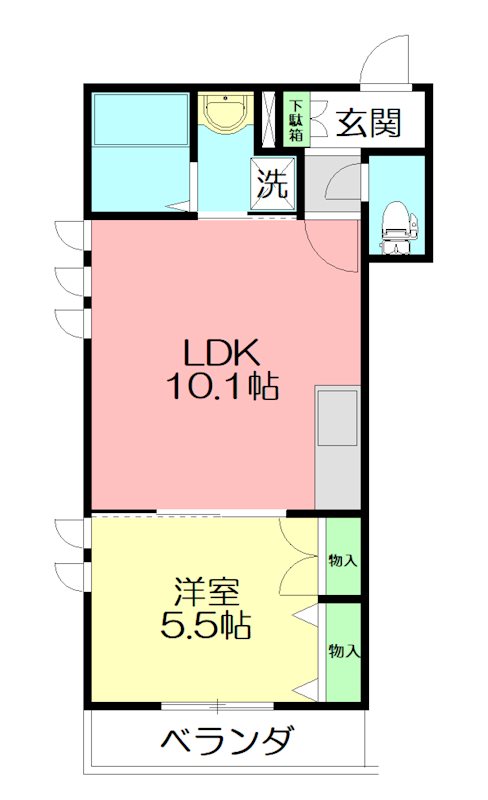 ジュエリー鵠沼海岸 201号室 間取り