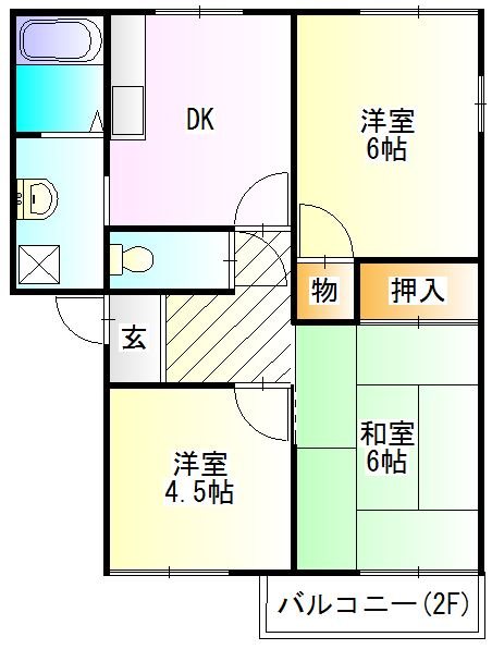 エクセルメゾン 202号室 間取り