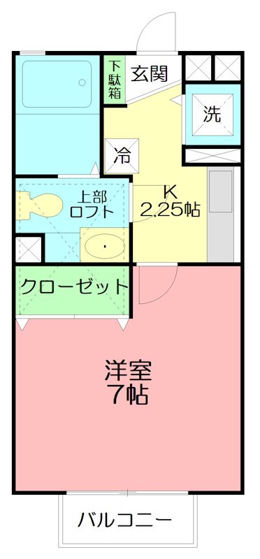 パークヒルズ  103号室 間取り