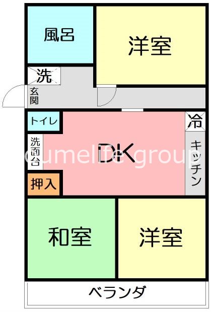リバーサイドハイム 102号室 間取り