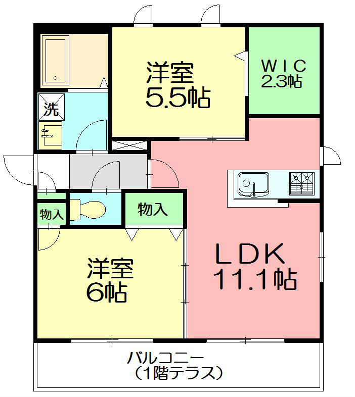 ウェルネス湘南 101号室 間取り