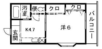 パークサイド 103号室 間取り