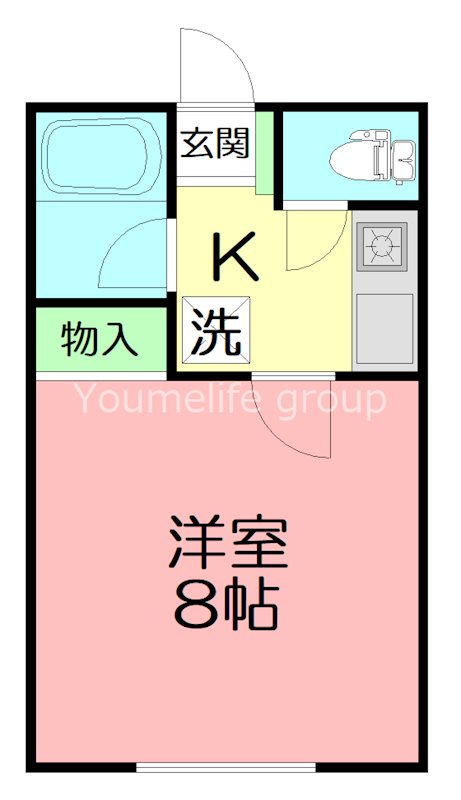 Access真土 208号室 間取り