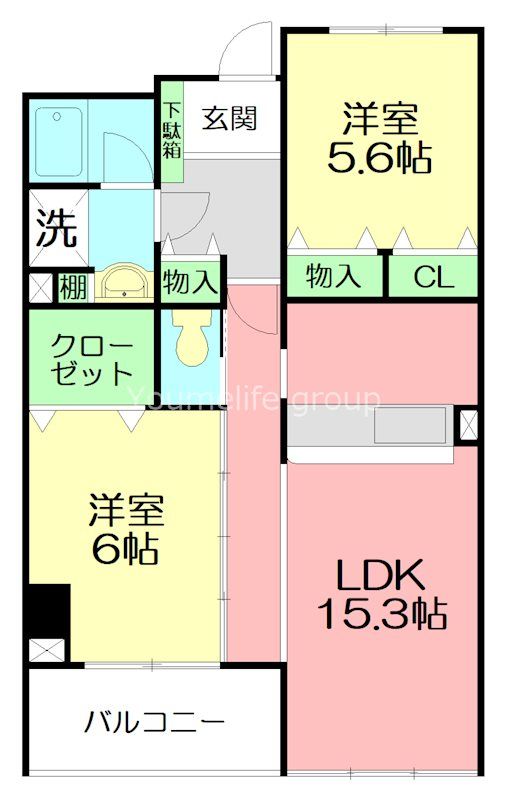 ベルジュ横濱本郷台  308号室 間取り