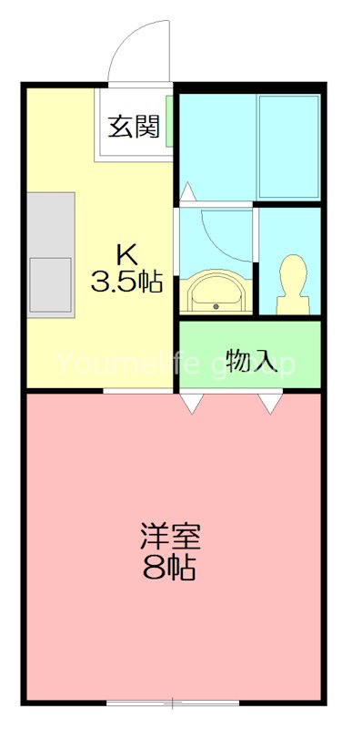 セゾンキタカド 102号室 間取り
