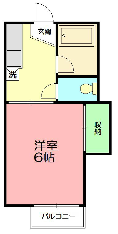 第一コーポ萩山 8号室 間取り