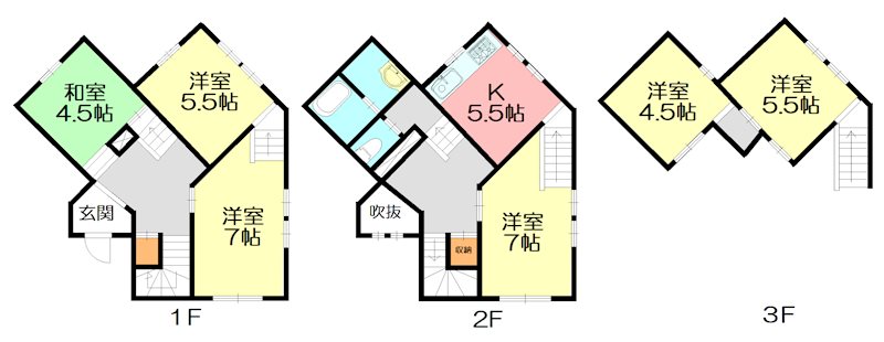 マックステラス  A号室 間取り